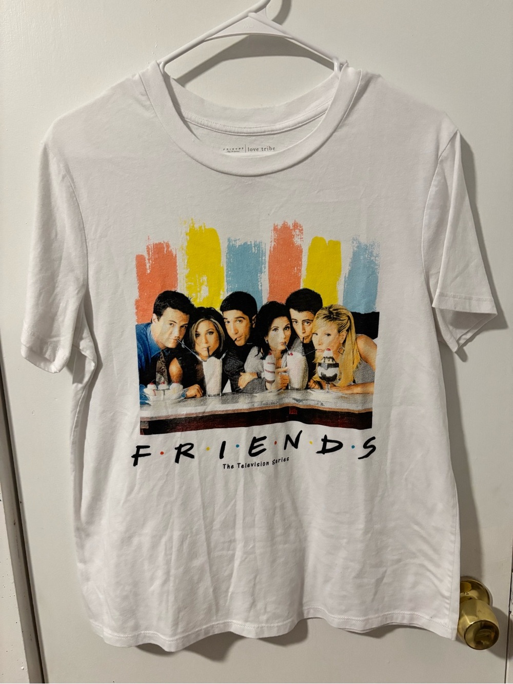 Friends Graphic Tee - White with Multicolor Print